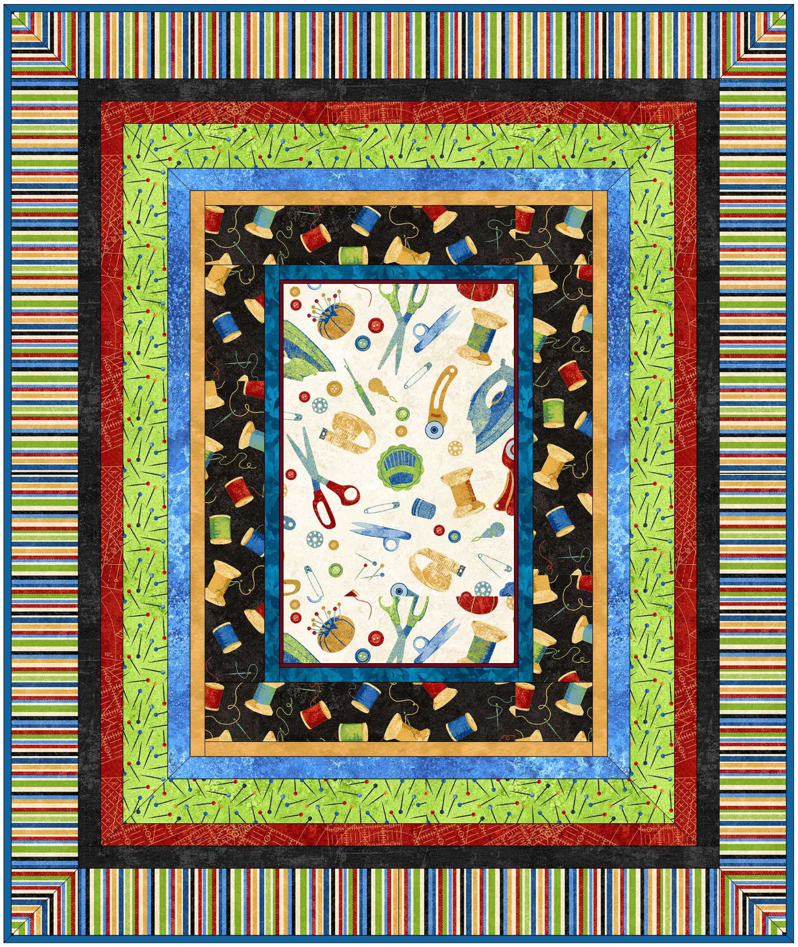 Borders, Bindings & More kit (for 2024 World of Quilts Caribbean cruise)