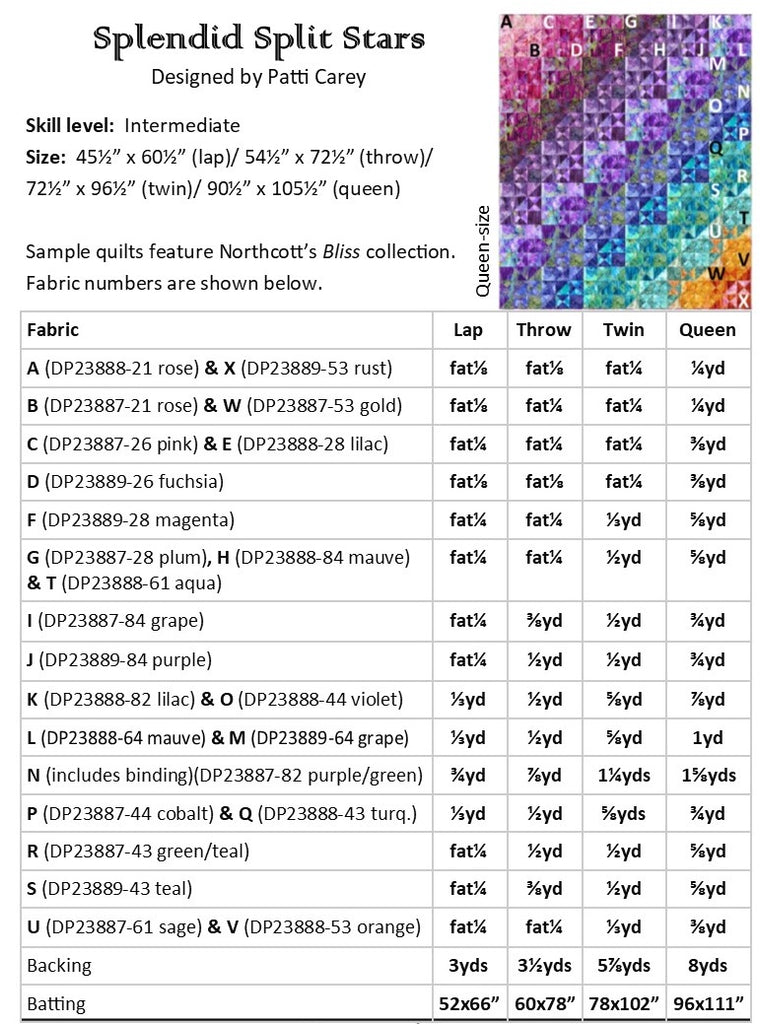 Splendid Split Stars – Patti's Patchwork