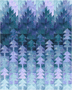 Misted Pines queen-size quilt kit