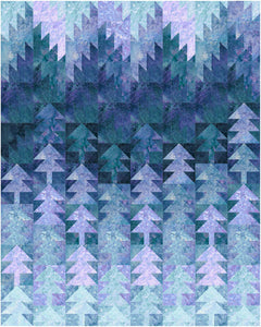 Misted Pines throw-size quilt kit