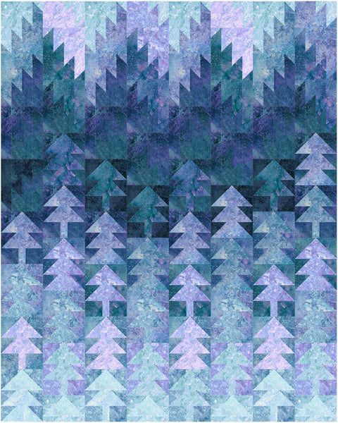 Misted Pines queen-size quilt kit